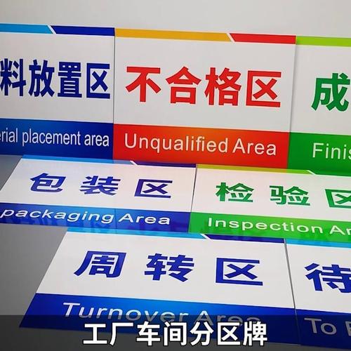 车加工区工厂车间分区牌与标识标牌设计指南 提升管理效率与安全性